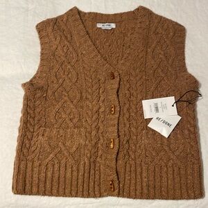 NWT RE/DONE 50s Cardigan Vest Size M